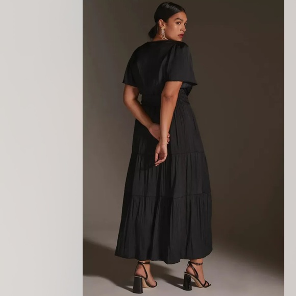 NWT Anthropologie The Somerset Silky Maxi Dress in Black size S - Picture 8 of 16
